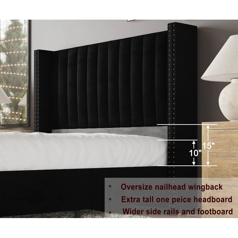 Addesyn Upholstered Platform Bed OUCH CART