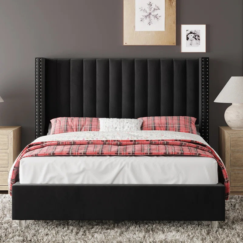 Addesyn Upholstered Platform Bed OUCH CART