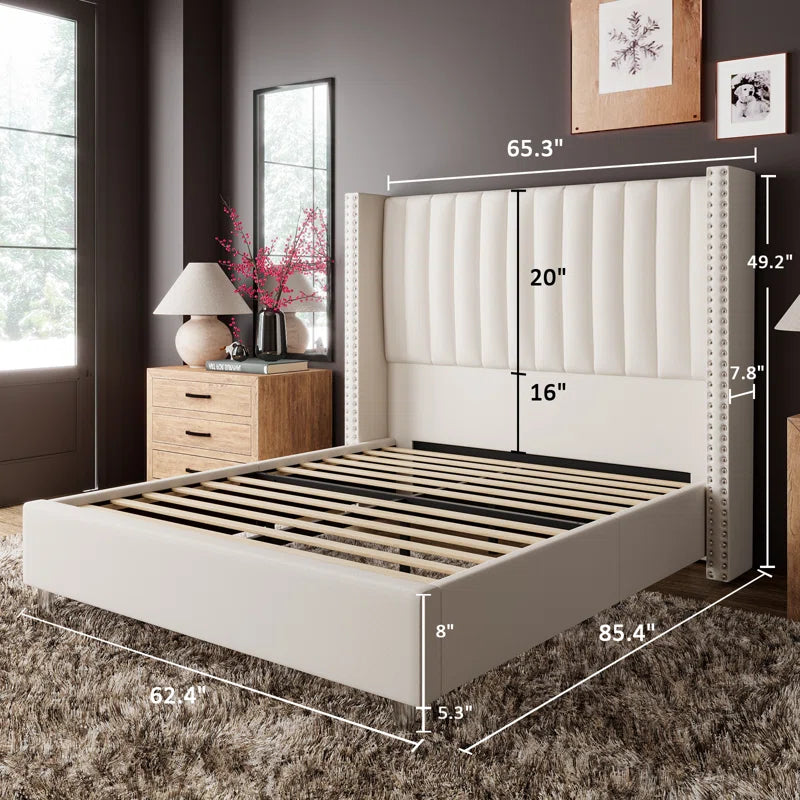 Addesyn Upholstered Platform Bed OUCH CART