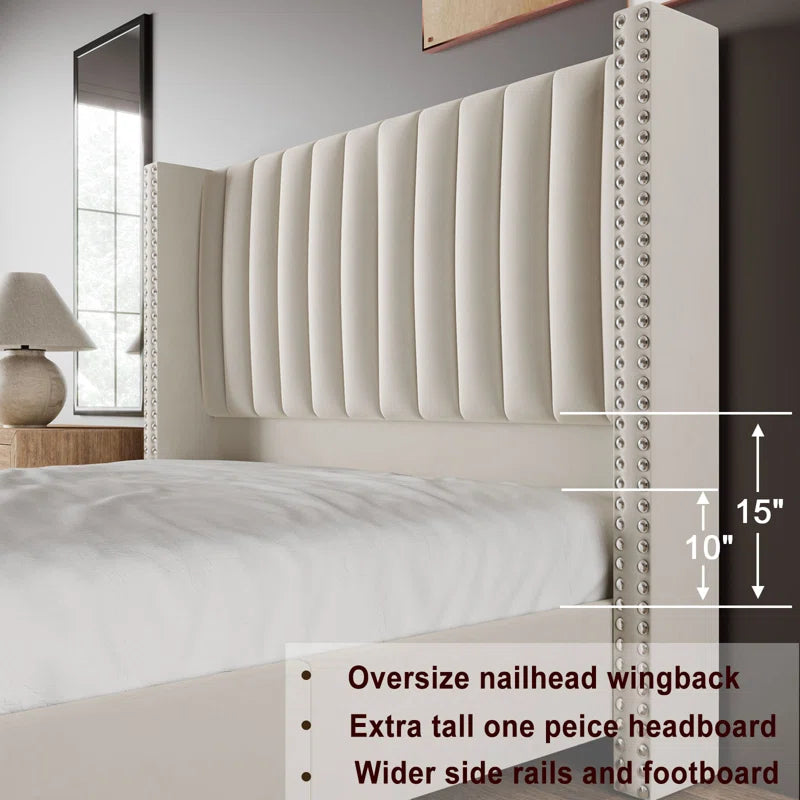 Addesyn Upholstered Platform Bed OUCH CART