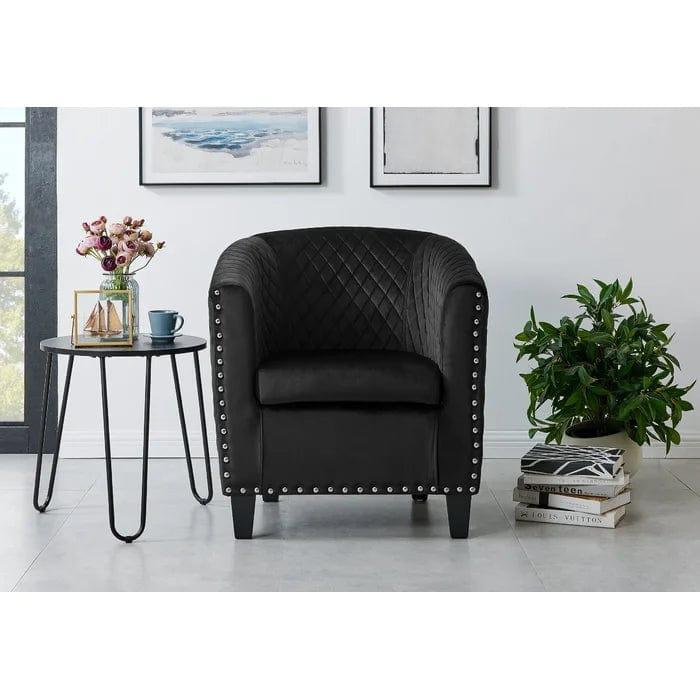 Adhelin Upholstered Barrel Chair - Ouch Cart | Tub chair
