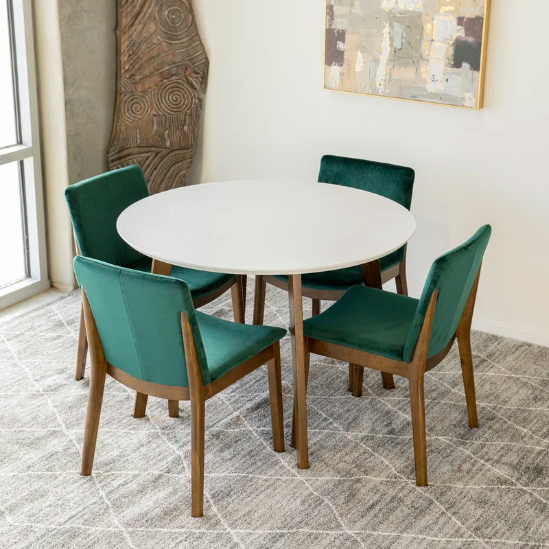 5 - Piece Solid Wood Dining Set Ouch Cart