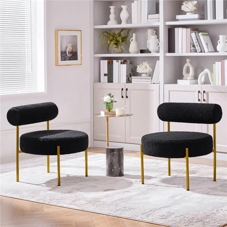 Albertie Wide Tufted Polyester Side Chair - Ouch Cart