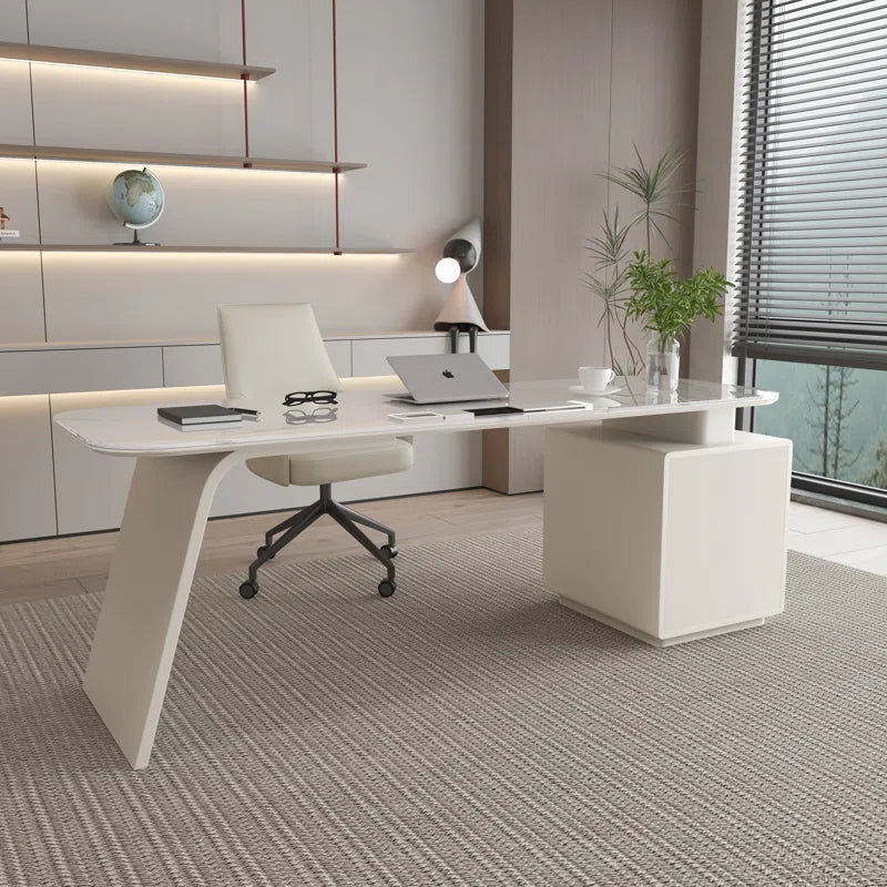 Executive Desk with Storage for Computer Office Ouch Cart