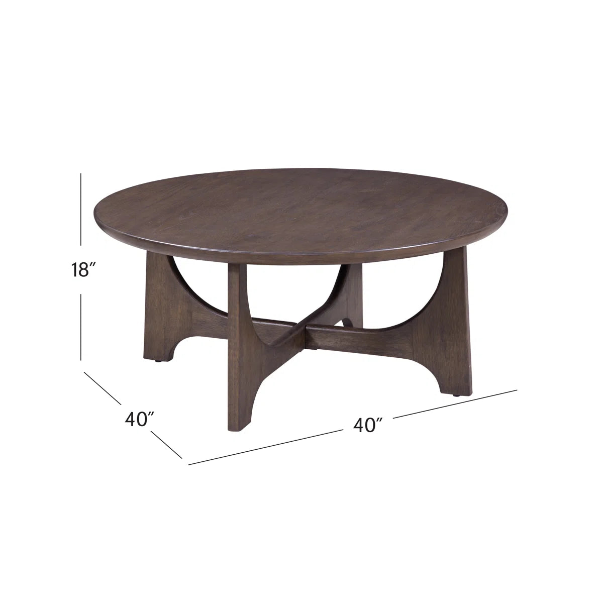 Modern Coffee Table with Flared Solid Wood Legs OUCH CART
