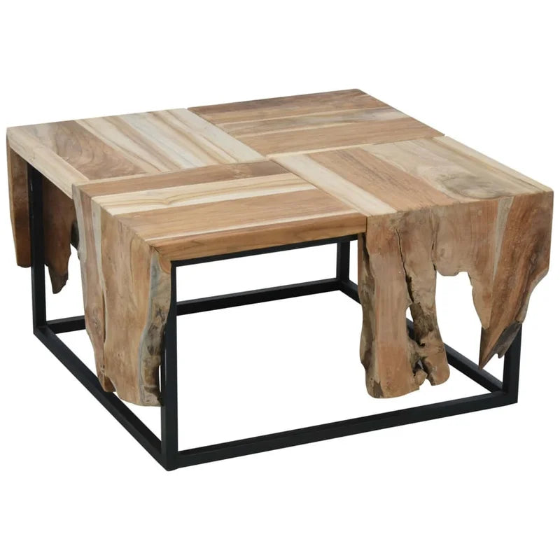 Flynn Side Table Teak 65 x 65 x 35cm Ouch Cart
