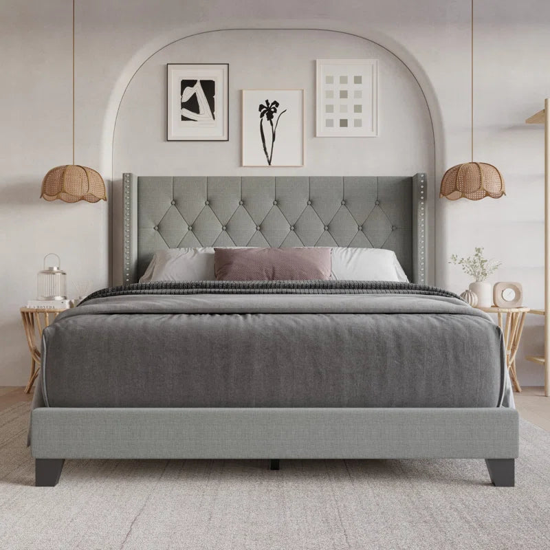 The Ameire Upholstered Wingback Bed – A Touch of Luxury for Your Bedroom