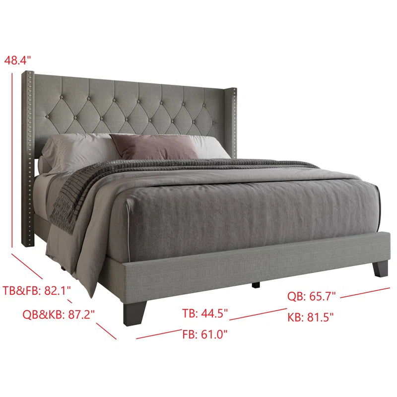 The Ameire Upholstered Wingback Bed – A Touch of Luxury for Your Bedroom