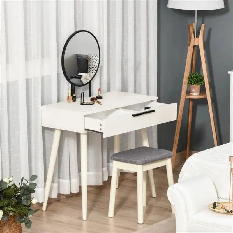 Vanity Desk,Makeup Vanity Desk, Makeup Vanity Desk with Drawer, Adult Bedside Table Dressing Table, Makeup Table for Bedroom Space - Ouch Cart