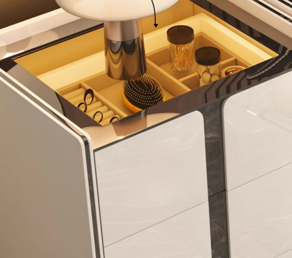 Anagel Dressing Table with Mirror – Modern Makeup Organizer