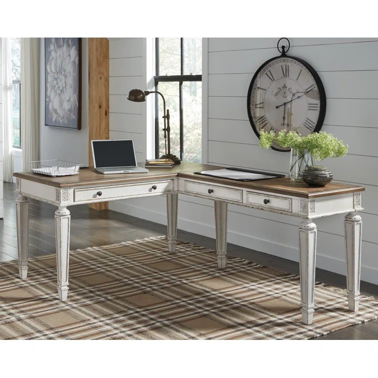 Maximized Workspace: L-Shaped Writing Desk for Comfort and Productivity Ouch Cart