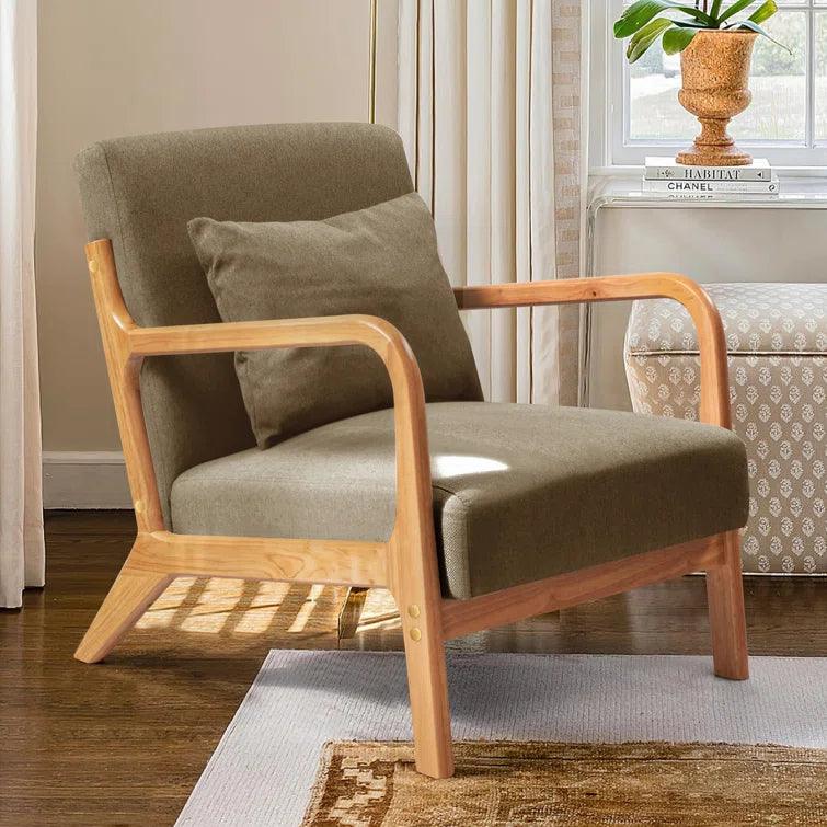 Appletee Back Cushion Support Mid-Century Style Chair - Ouch Cart | Armchair