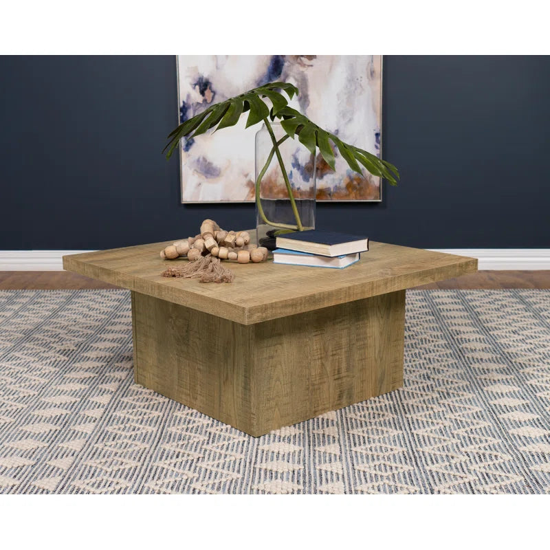 Modern Rustic Square Coffee Table with Mango Finish OUCH CART