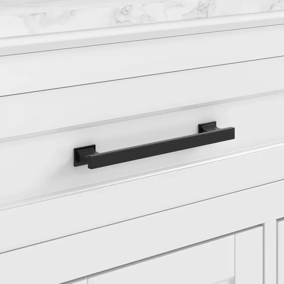 Auben 36" Modern Bathroom Vanity – Engineered Faux Marble Top & Storage Drawers