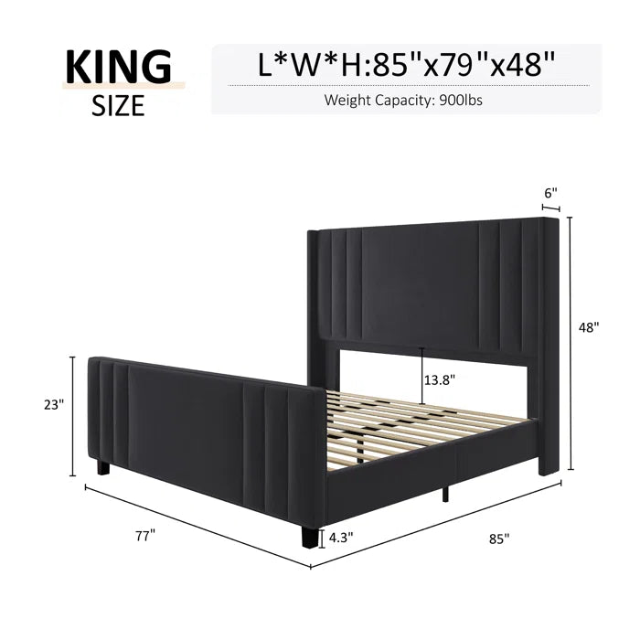 Aurieona Upholstered Platform Bed OUCH CART