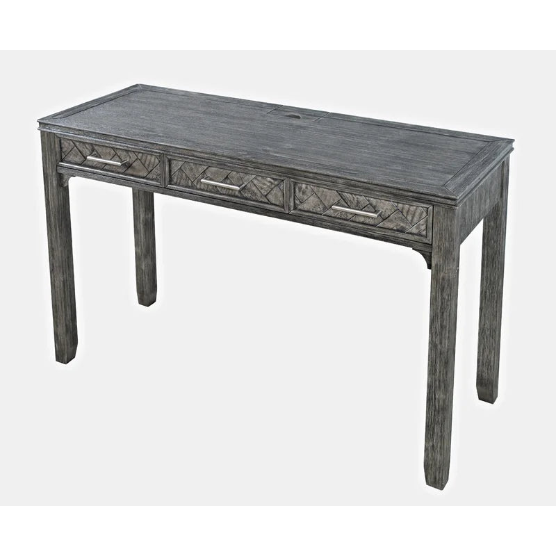 Kan-Laon W Rectangle Solid Wood Writing Desk Ouch Cart