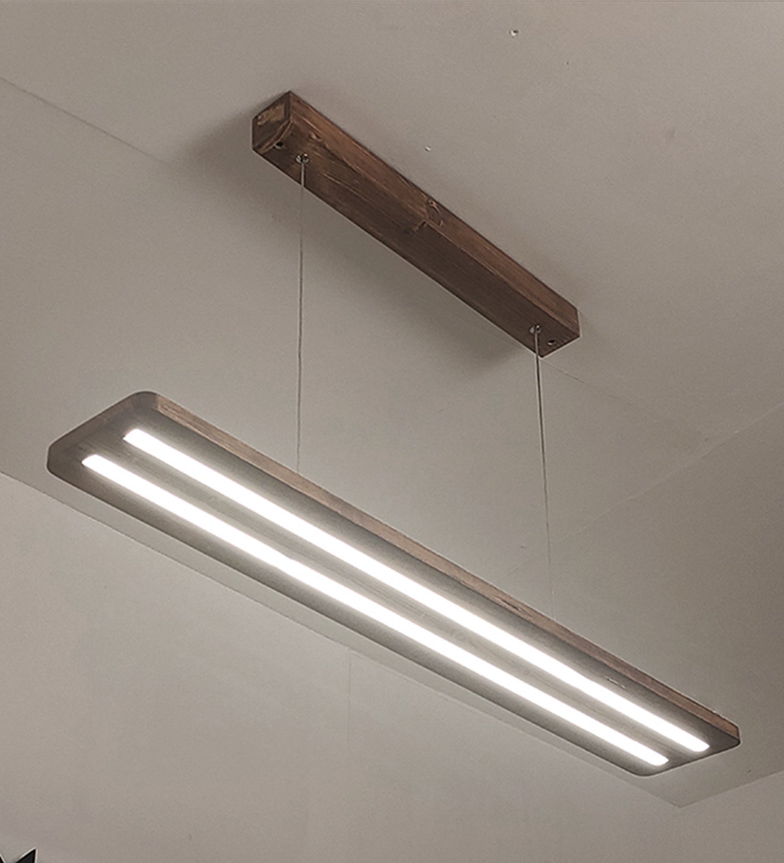 Avril 36 Triangular Brown LED Hanging Lamp