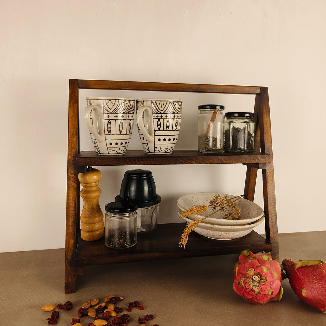 BEATRICE Wooden Shelf Ladder