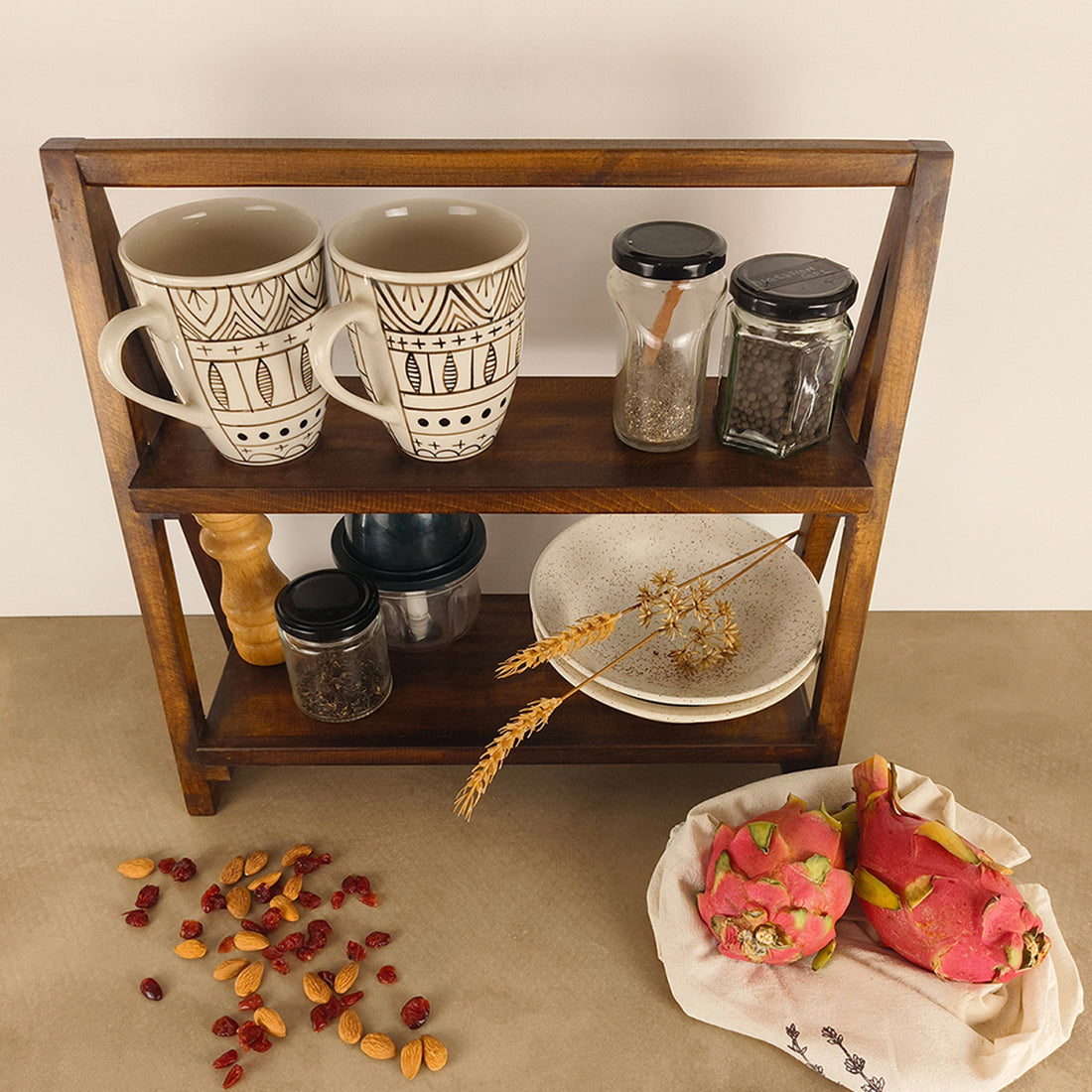 BEATRICE Wooden Shelf Ladder