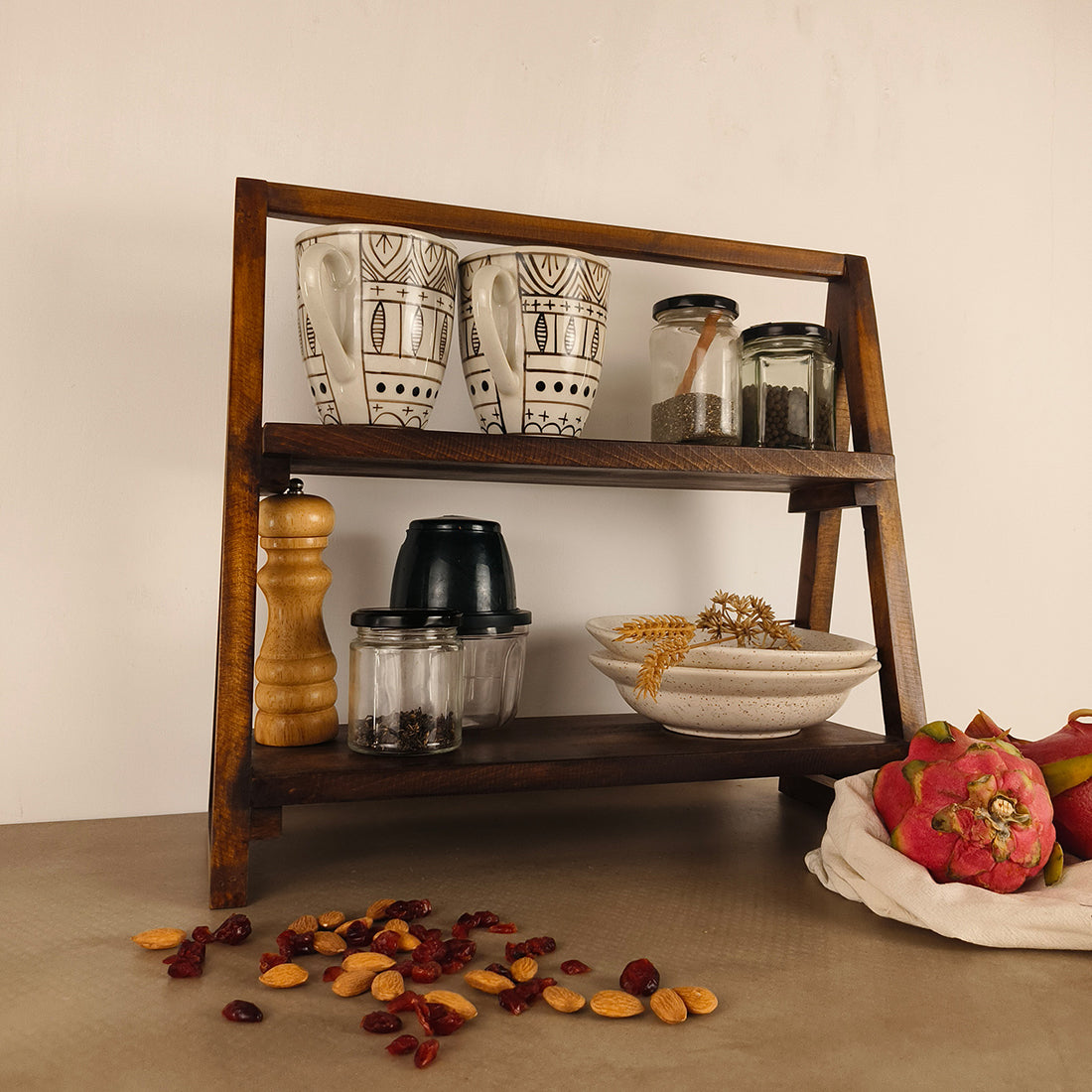 BEATRICE Wooden Shelf Ladder