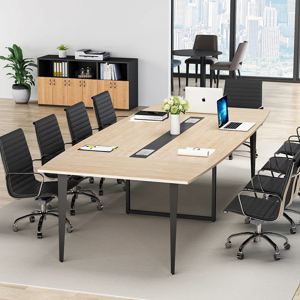 Billey 94.48'' Rectangle Conference Table OUCH CART