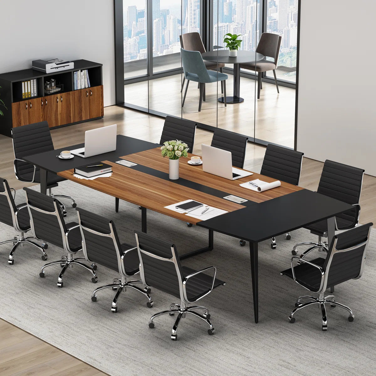 Billey 94.48'' Rectangle Conference Table OUCH CART