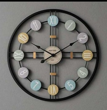 Black Roman Numeric Wall Clock N.R.HOMESDECOR
