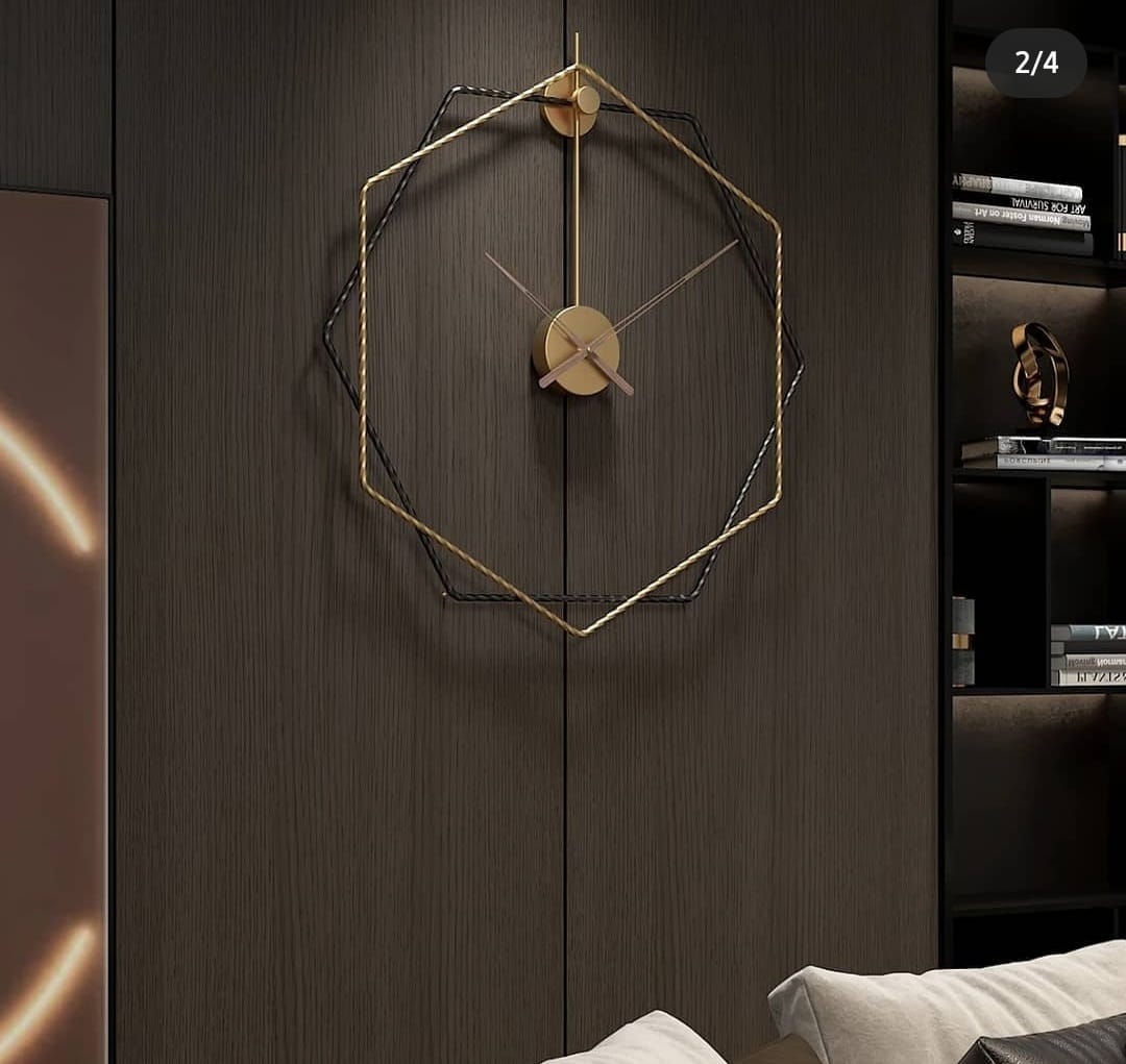 Hexagon Desigen Wall Clock N.R.HOMESDECOR