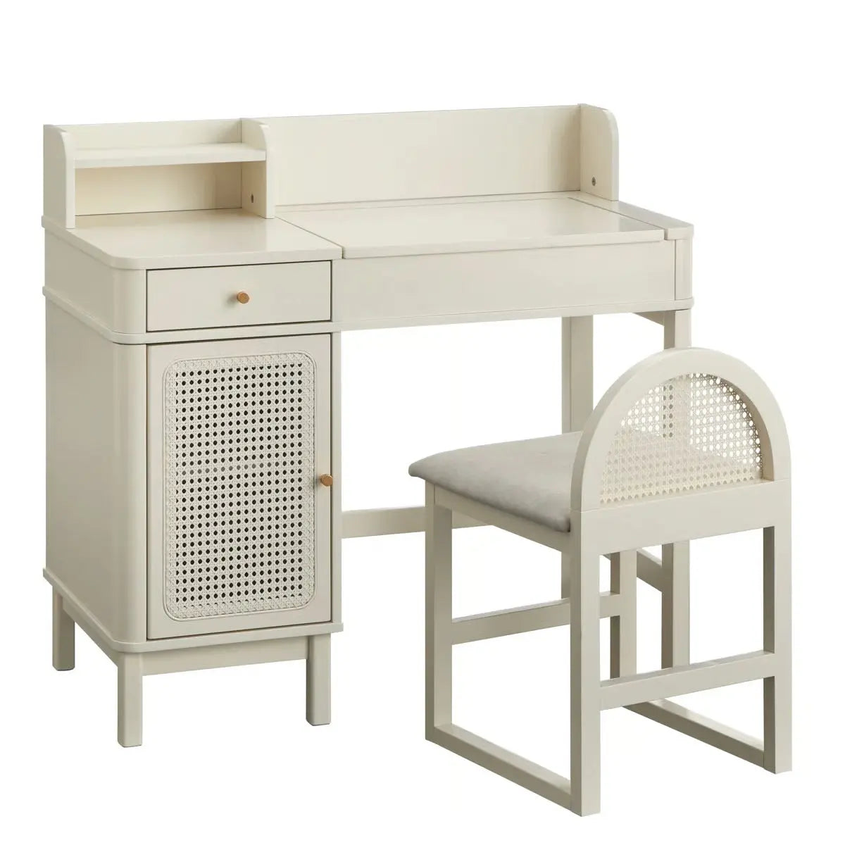 Bayview Makeup Vanity Table with Stool – Elegant Bedroom Dressing Desk