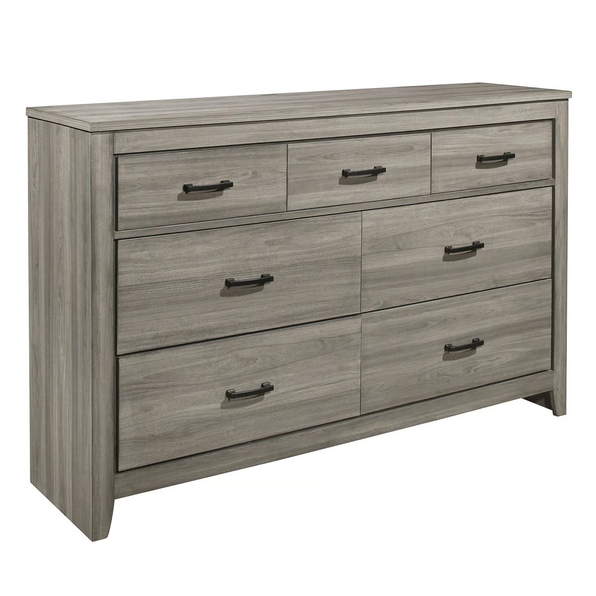 Transitional 7-Drawer Bedroom Dresser – Dark Gray, Scratch & Stain Resistant, No Assembly Needed-OUCH CART |Dressing table