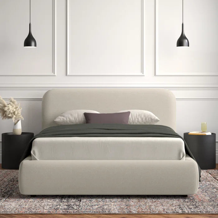 The Bella Upholstered Platform Bed for a Dreamy Bedroom Escape OUCH CART