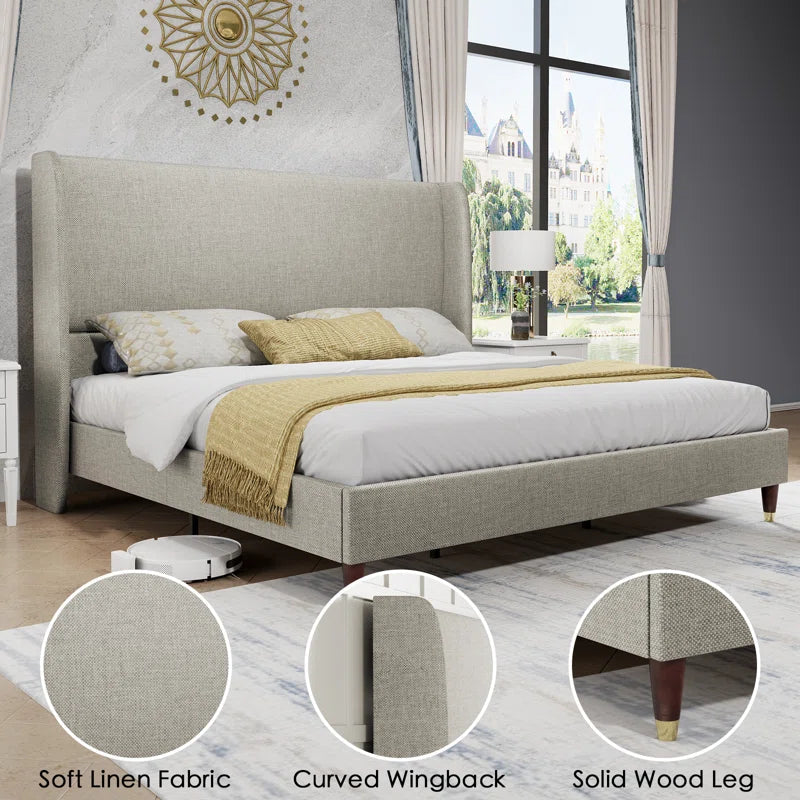 Belo Upholstered Platform Bed OUCH CART