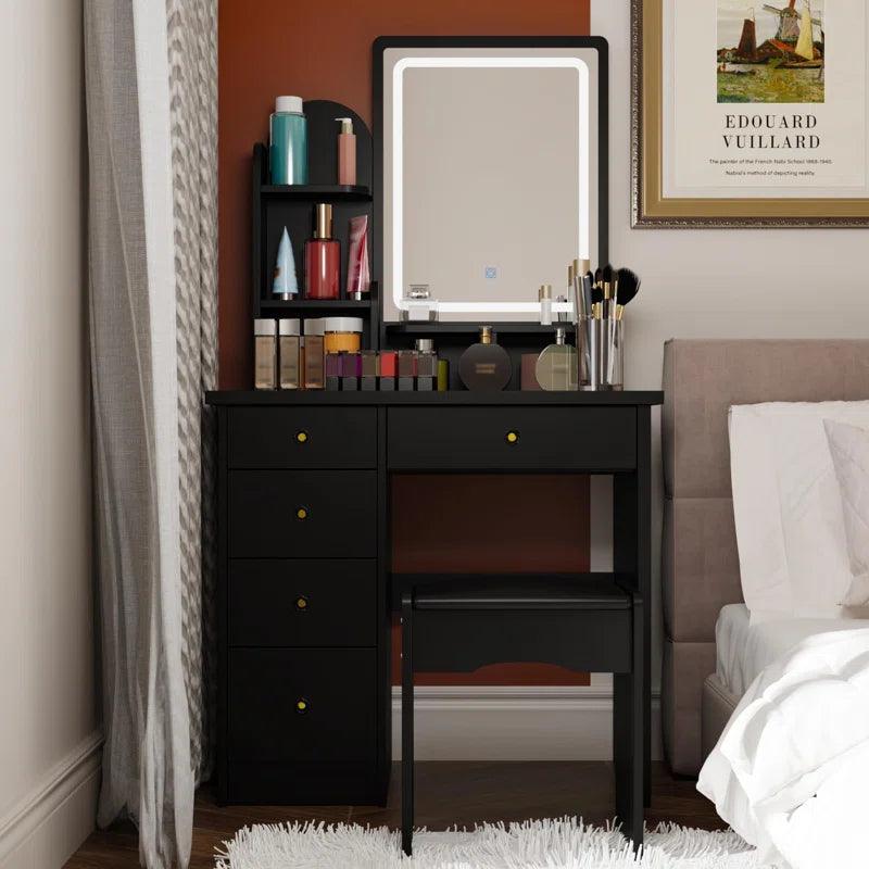 Vicente Dressing Table with Mirror - Ouch Cart