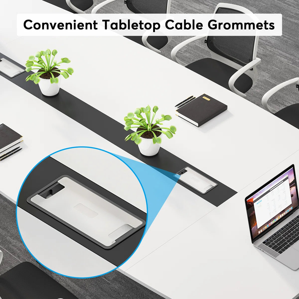 Billey 94.48'' Rectangle Conference Table OUCH CART