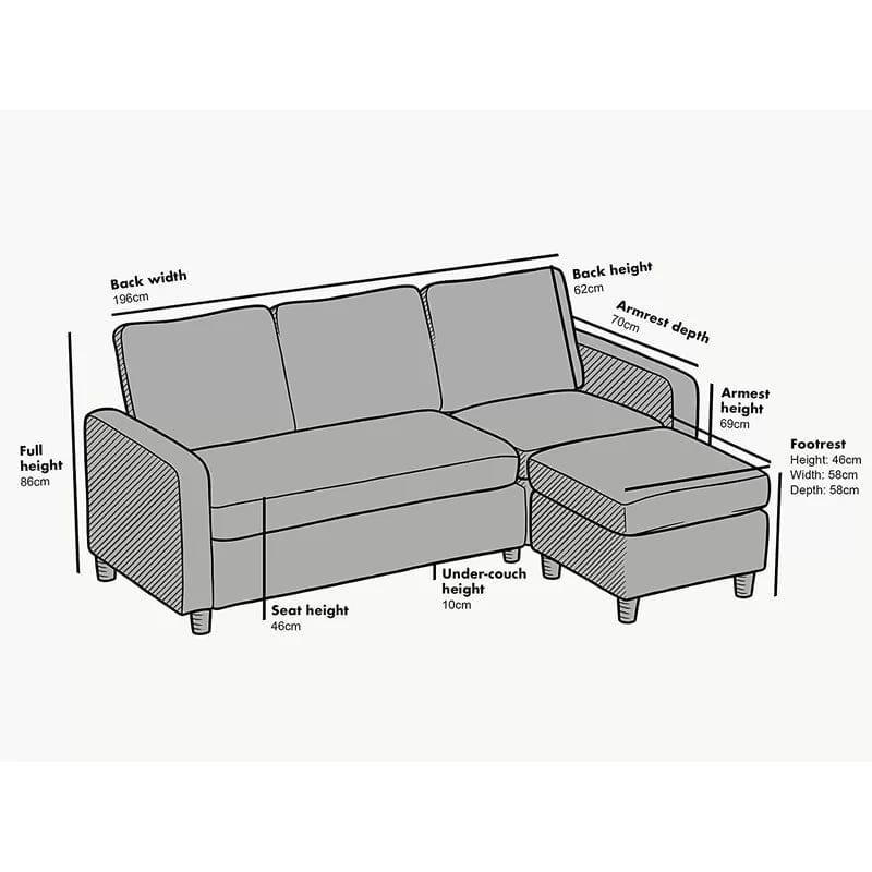 Billups 2 - Piece Upholstered Corner Sofa Chaise - Ouch Cart