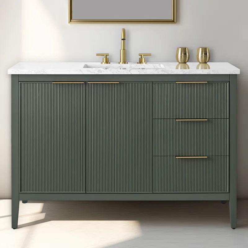 48 Inch Bathroom Vanity with Marble Top | Fox Marvel