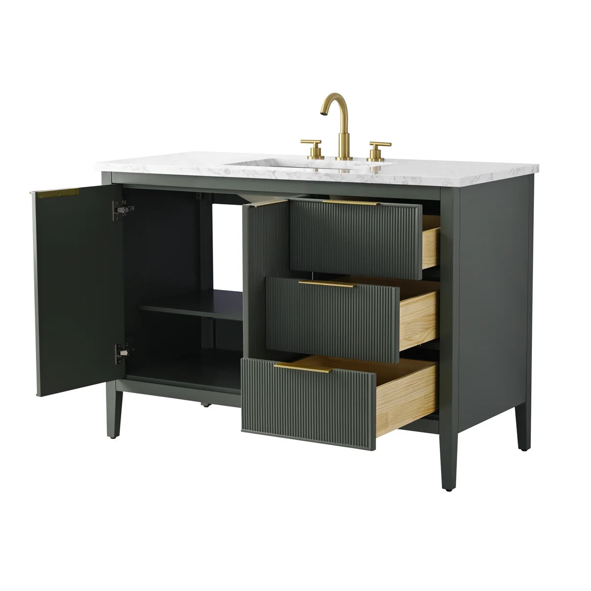 48 Inch Bathroom Vanity with Marble Top | Fox Marvel