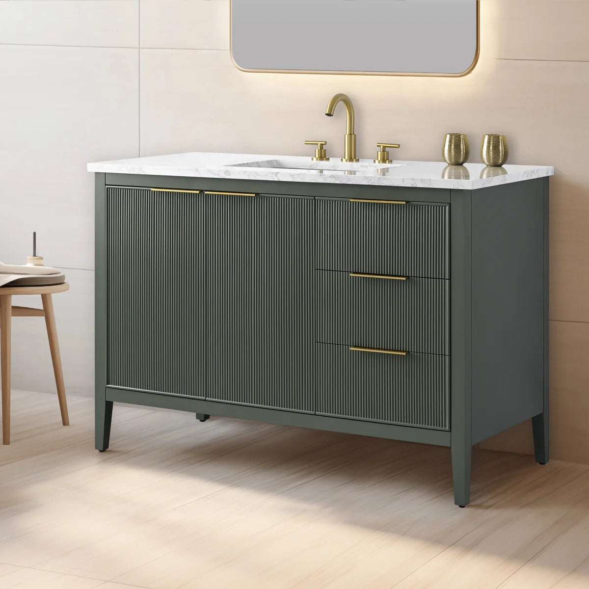 48 Inch Bathroom Vanity with Marble Top | Fox Marvel