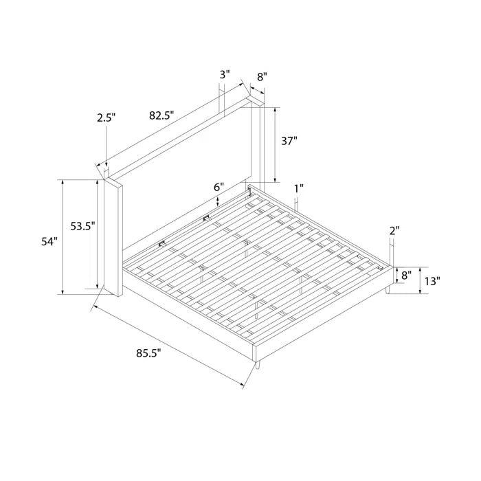 Birzer King Upholstered Wingback Bed