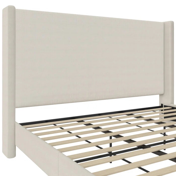 Birzer King Upholstered Wingback Bed