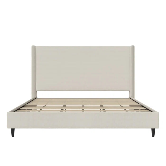 Birzer King Upholstered Wingback Bed OUCH CART