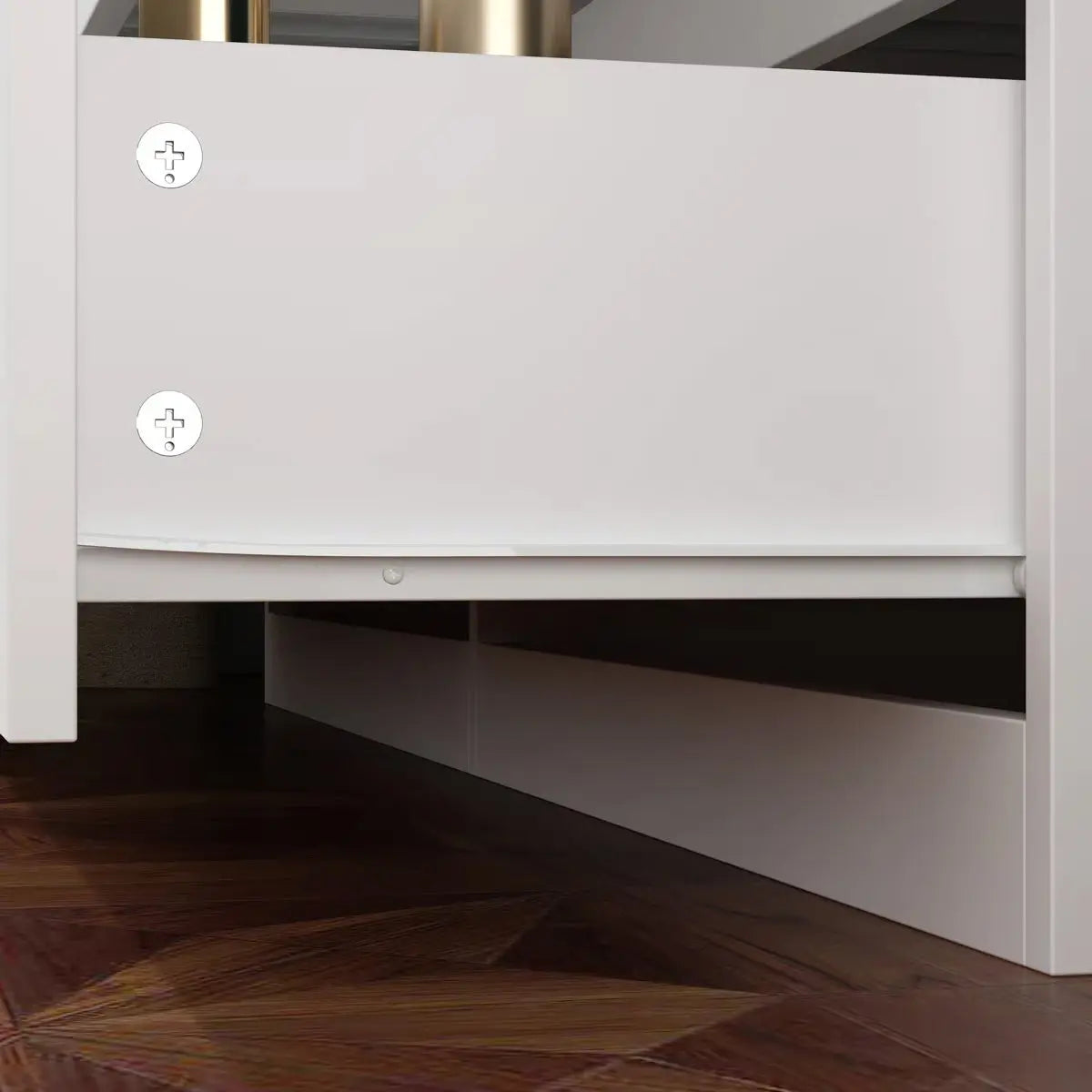 Functional Brance White 9-Drawer Makeup Vanity Desk – Convertible Design