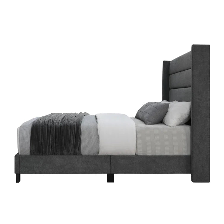 Brantley Tufted Wingback Upholstered Bed Frame OUCH CART