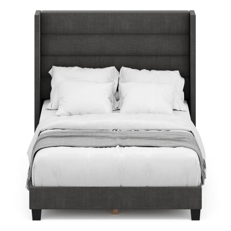 Brantley Tufted Wingback Upholstered Bed Frame