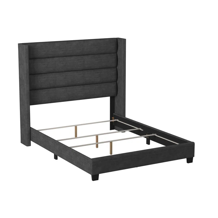 Brantley Tufted Wingback Upholstered Bed Frame OUCH CART