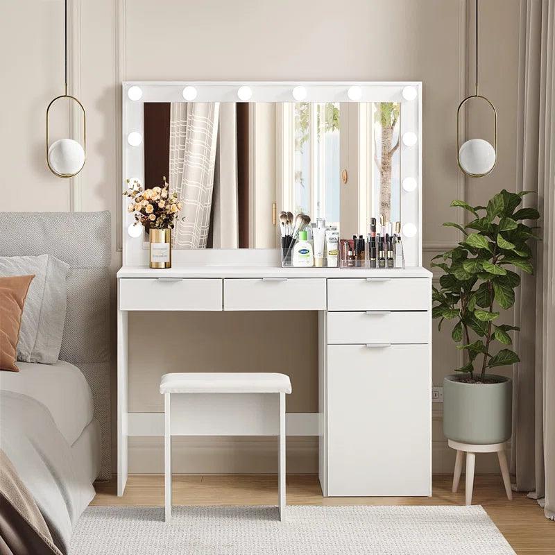 Mia Dressing Table with Mirror - Ouch Cart