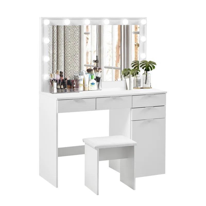 Mia Dressing Table with Mirror - Ouch Cart