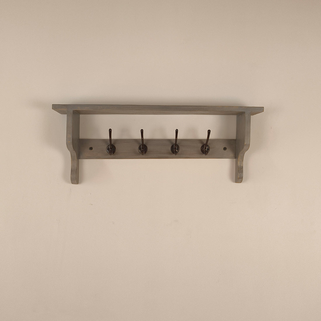 Brentwood Wooden Wall Shelf Organiser with Key Holders