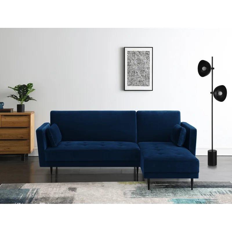 Brutus Velvety Reversible Corner Sofa Bed - Ouch Cart