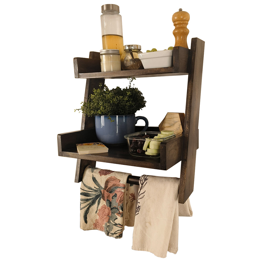 CALISTA Wooden Shelf Ladder - OUCH CART | Kitchen rack